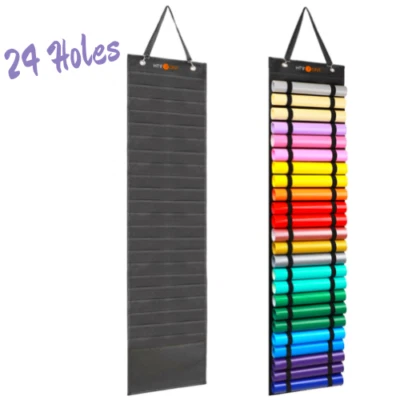 $18.99 • Buy 24 Rolls Vinyl Roll Holder Vinyl Storage Rack Wall Mount Craft Vinyl Roll Keeper