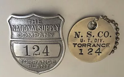 VTG Employee Badge & Tool Check NATIONAL SUPPLY CO Torrance CA Oil Drilling #124 • $67.95