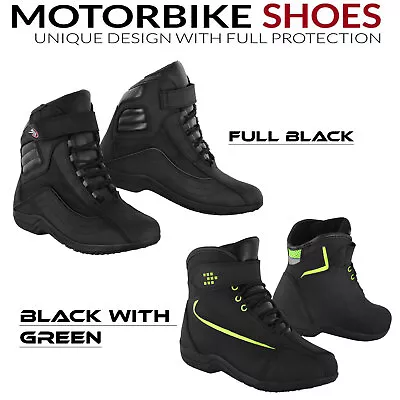 Motorcycle Race Shoes Motorbike Leather CE Urban Touring Biker Boots Waterproof • $80.81