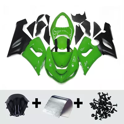 Fairings Body Kit For Kawasaki Ninja ZX6R 636 2005 2006 05 Green Black Bodywork • $443.95