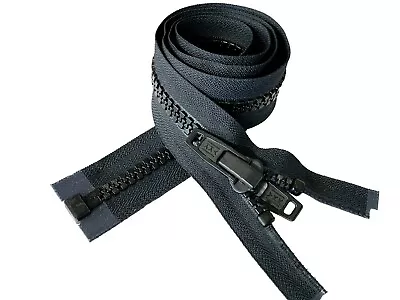 YKK® One-Way Separating #10 Marine Zippers - Double Plastic Slide 24  To 250   • $4.50