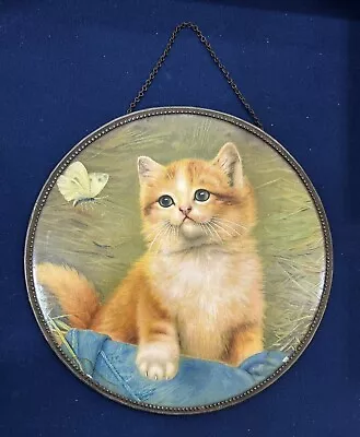 Antique Victorian Chimney Flue Cover - Sweetest Kitten • $115