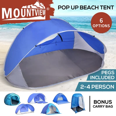 $26.99 • Buy Mountview Pop Up Tent Camping Beach Tents 2/4 Person Portable Hiking Shelter