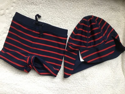 Mamas And Papas Baby Boy Swimsuit And Swimhat 3-6 Months Barely Used • £9