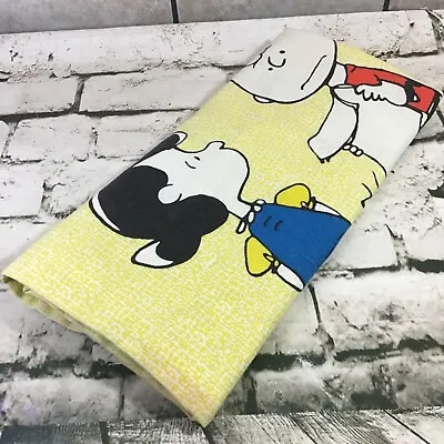 Peanuts Charlie Brown Snoopy Lucy Handmade Baby Blanket 32” X 36” Vintage Flaw • $25.49