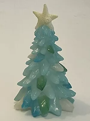 Beach Crystal Starfish Top Sea Glass Christmas Tree Turquoise Blue Green White • $14