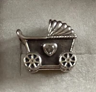 ❤️ Pandora Sterling Silver Baby’s Pushchair/Buggy Pram Charm 925 Ale Pandora ❤️ • £14.99