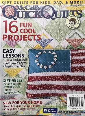 McCall's Quick Quilts Magazine - Jun/Jul 2013 Fun Cool Projects • $3.99