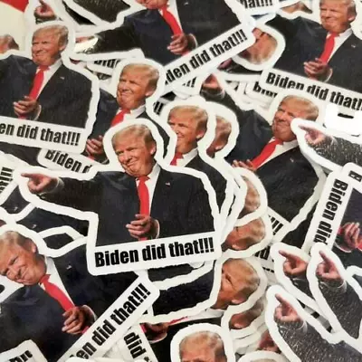 50pc Trump Joe Biden I DID THAT Sticker Humor Funny Decal Sticker Set US • $3.99