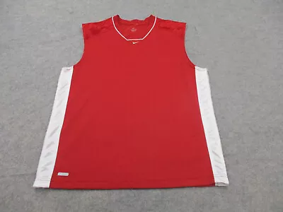 Nike Shirt Mens Extra Large Red Tank Muscle Top Basketball Jersey Hoop Tech • $19.96