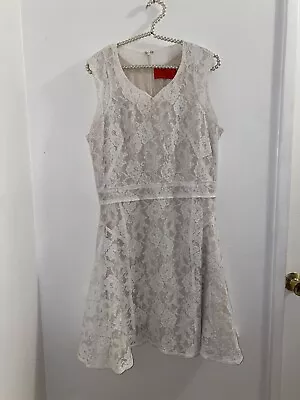 Z Spoke Zac Posen Size Medium White Lace Dress • $1.99