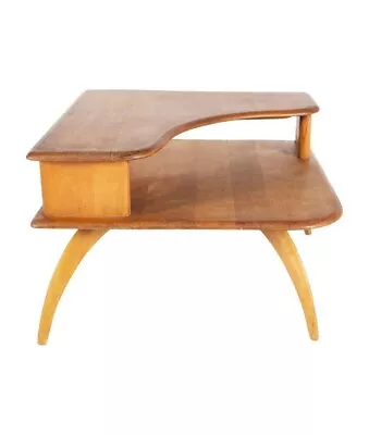 Heywood Wakefield Mid Century Maple Step Corner Table • $1147