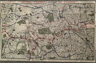 1901 6th Edition District Railway Map (underground Railway) • £21