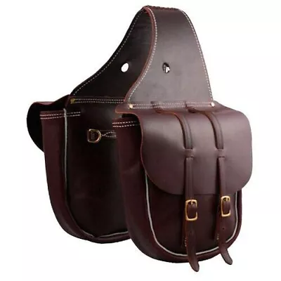 Vintage Handmade Leather Western Saddle Bag For Horse -Premium Quality (A&S) • $149
