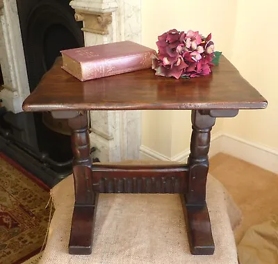 Wooden Oak Side Lamp Plant Table Antique Vintage • £74.99