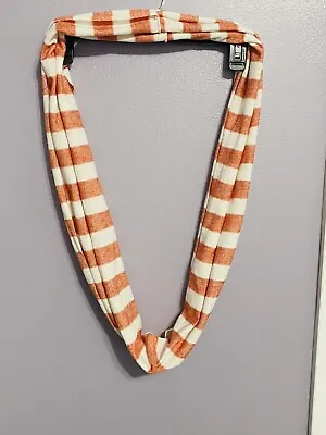 Infinity Scarf Womens Striped Orange Cream Stripes • $8.99