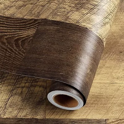 Reclaimed Wood Vinyl Flooring Roll Waterproof Vinyl Plank Flooring Peel And • $13.74