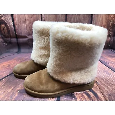 UGG Patten 1006011 Tan Suede Shearling Boots Womens 9 / 40 (j8n) • $59.99