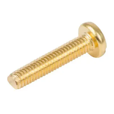 M4 Solid Brass Slotted Machine Screws Metric Pan Head Bolts Din85 • £2.49