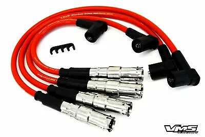 Vms Racing Red 10mm Spark Plug Ignition Wires For 98-01 Volkswagen Vw Beetle 2.0 • $41.88