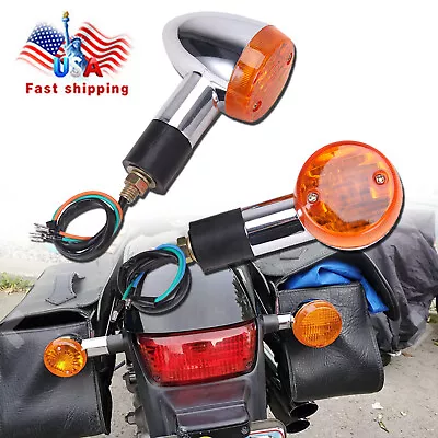 2X Motorcycle Turn Signals For Kawasaki Vulcan VN 800 900 1500 1600 1700 2000 • $14.05