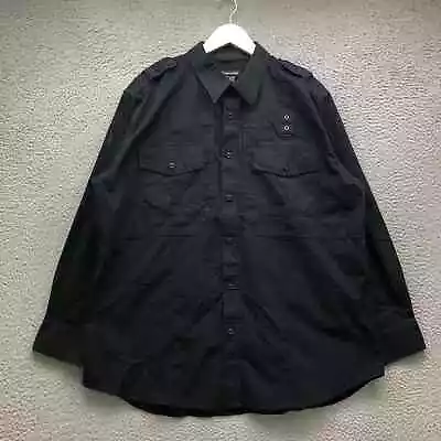 5.11 Tactical Flannel Button Up Shirt Men's XL Long Sleeve Pockets Black • $24.99