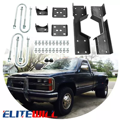 8  Drop Rear Lower Flip & C-Notch Kit For 88-98 Chevy Silverado C3500 Steel New • $189.99