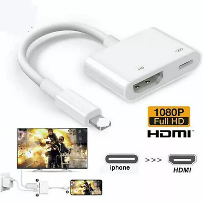 8 Pin Data To HDMI Adapter Cable Digital AV TV For IPhone 7/8 Plus IPad 1080P CN • $7.98