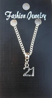 Age Number 21 Pendant Necklace 18  Or 24 Inch 21st Birthday Year Charm Gift • £3.99