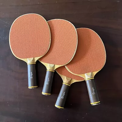 Set Of 4 Vintage Dragon Brand Ping Pong Paddles Tatco Brand • $19.85