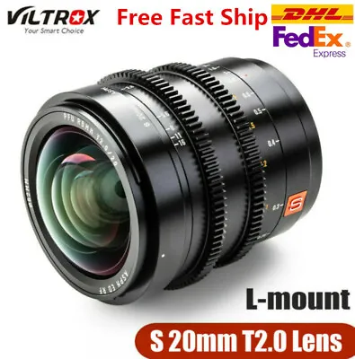 VILTROX S 20mm T2.0 ASPH Wide Angle Cinema L Mount Lens For Panasonic S1 S1R S1H • £418