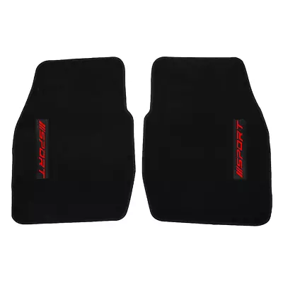 For 97-04 Dodge Dakota Black Floor Mat Interior Carpet Nylon Front W/ Red Sport • $52.99