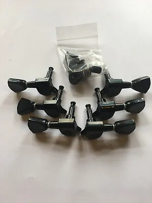 Vintage Style Keystone 3x3 Tuning Machines - Black • $16.95