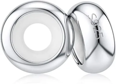 Authentic 2Pc Clip Lock Spacer Stopper Charm Bead Suits Pandora Bracelet NEW 004 • $11.12