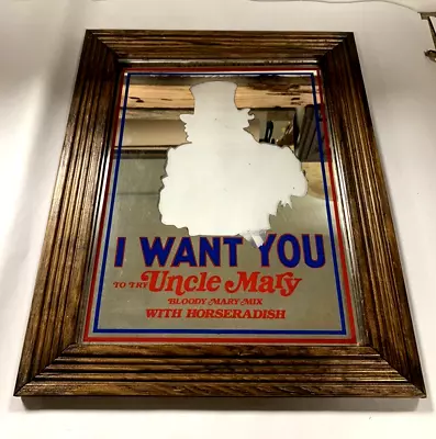 Vintage I Want You To Try Uncle Mary Bloody Mary Bar Mirror Sign (13b) • $195.50