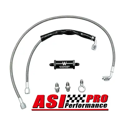 Fit FG Ford Falcon XR6 G6 Turbo 40 Micron Filter Oil Feed Line Kit AU • $89.99