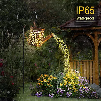 $21.99 • Buy 2PACK! Solar Watering Can Light Garden Outdoor Waterproof Kettle Yard Art Lamp