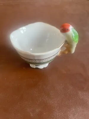 Vintage Ceramic Porcelain Mini  Teacup Parrot On Handle Hand Painted  Japan • $7.95