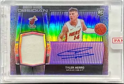 2019-20 Obsidian Tyler Herro Electric Etch Purple Rookie Patch Auto #41/75 Heat • $2