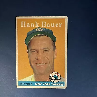 1958 Topps #9 Hank Bauer Vintage Baseball Card • $1.99
