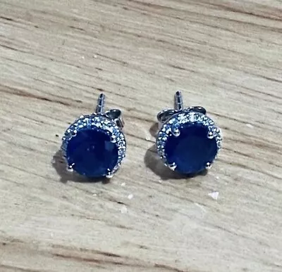 Sappire And Diamond Earrings • $900
