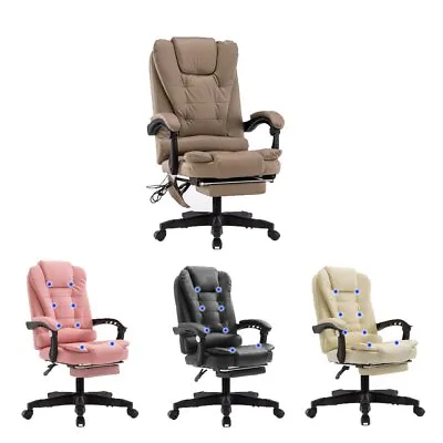 New 8 Point Massage Chair Executive Office Computer Seat Footrest Recliner Pu Le • $189