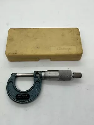 MITUTOYO 0-25mm Metric Micrometer External Gauge With Ratchet Stop Made In Japan • £24.95