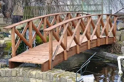 Rustic Low Rail Garden Bridge • £330