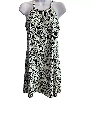 Marika Womens Dress Medium Built In Bra Green Floral Mandela Balance Collection • $17.97