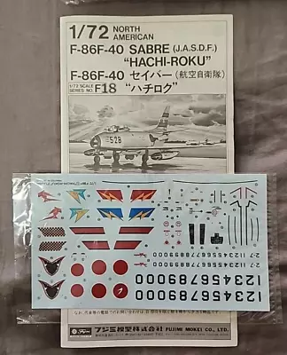 FUJIMI 1/72 F-86F-40 Sabre  NO BOX • $14