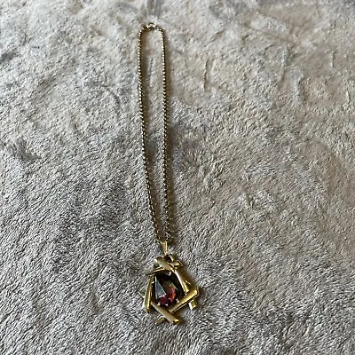 Vintage Sarah Conventry Watermelon Gold Toned Necklace - Beautiful! • $30