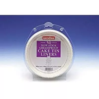 £9.99 • Buy Baking Cake Liners Round 2lb  Non Stick Grease Proof Caroline 50 Pack