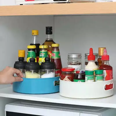 360 Rotating Tray Turntable Kitchen Storage Containers For Spice Jar Food Snack • $11.99
