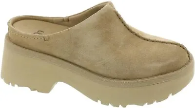 Women's Shoes UGG NEW HEIGHTS CLOG Suede Platform Mules 1152731 SAND • $120